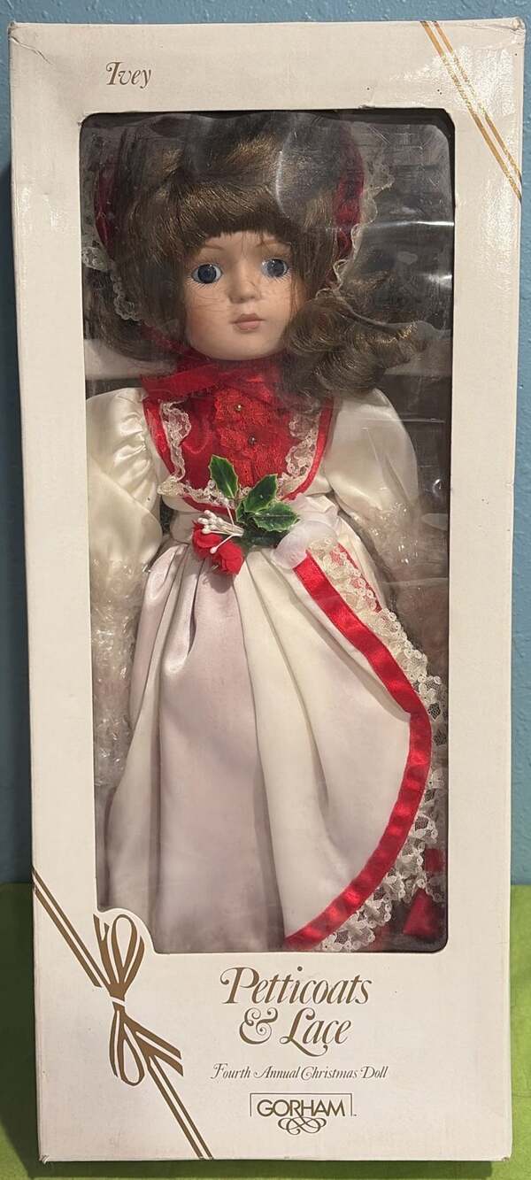 Gorham Ivey Petticoats & Lace Fourth Annual Christmas Doll Porcelain